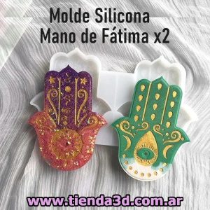 Molde Silicona Mano de Fátima x2