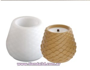 Molde Silicona Mini Maceta Porta Vela Sirena M1
