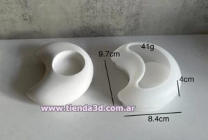 Molde Silicona Porta Vela Luna M1