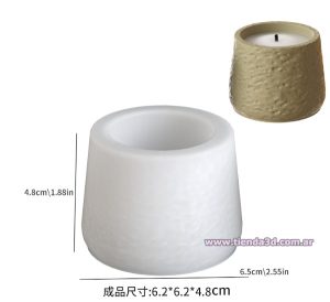 Molde Silicona Porta Vela Relieve M1
