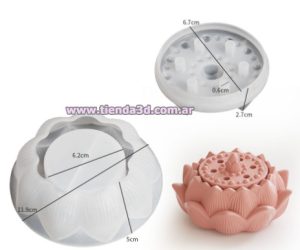 Molde Silicona Sahumador Flor de Loto