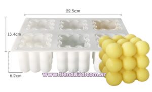 Molde Silicona Burbujas x6