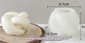 Molde Silicona Vela Nudo M1