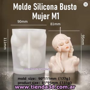 Molde Silicona Busto Mujer M1