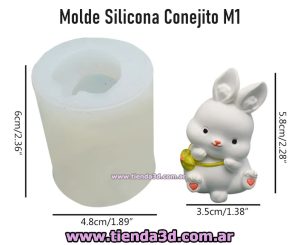 Molde Silicona Conejito M1