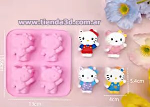 Molde Silicona Hello Kitty x4 M1