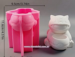 Molde Silicona Pokémon Bulbasaur con Pokebola