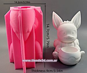 Molde Silicona Pokémon Eevee con Pokebola